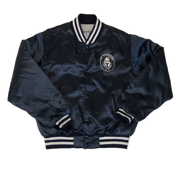 Swingster Other - USS Yellowstone Mens Swingster Blue Satin Snap Button Jacket Size Medium USA